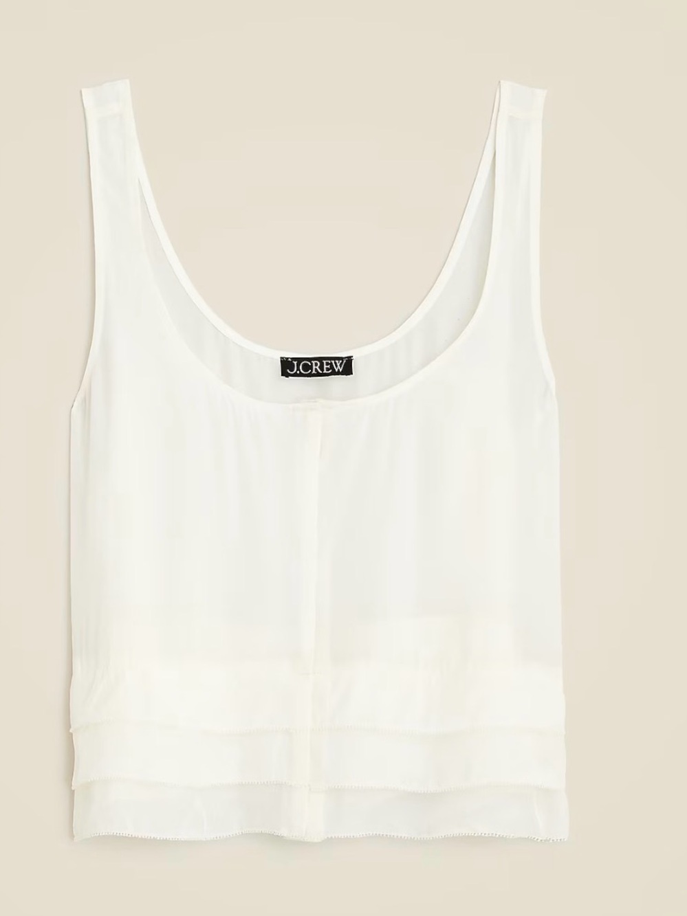 J.Crew Ivory Cream Top NWT Small Lightweight Drapey Tiered